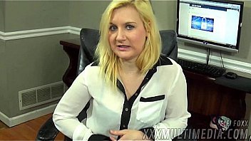Deepthroating her boss's cock and swallowing his load POV - Fifi Foxx